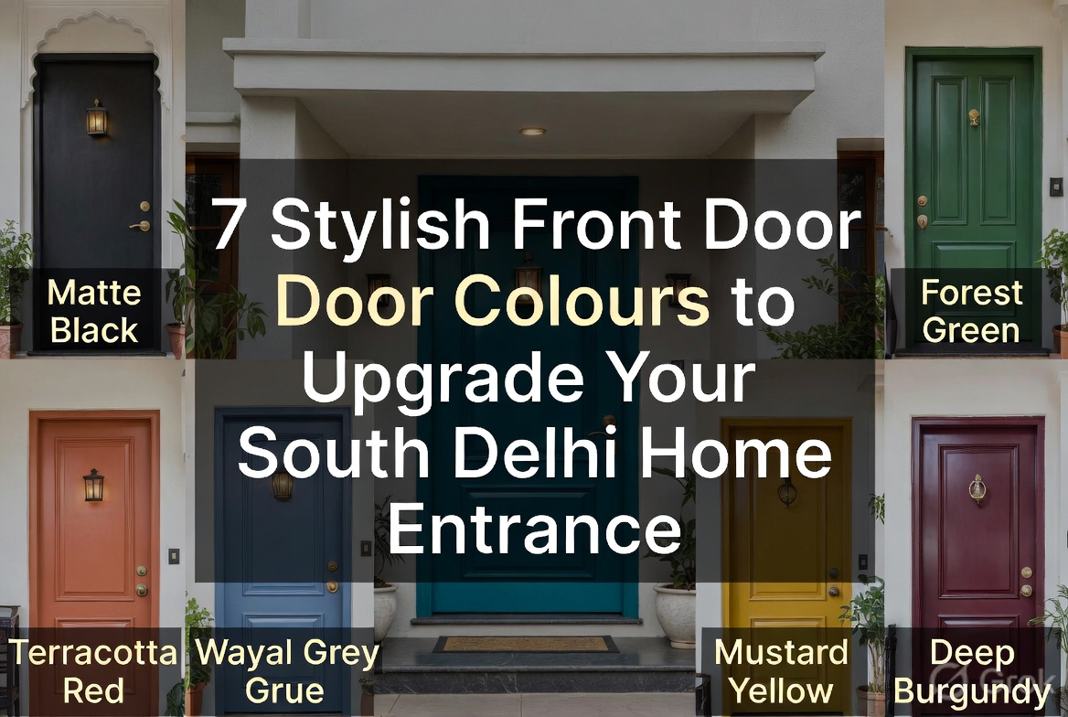 7 Stylish Front Door Colours to Upgrade Your South Delhi Home Entrance