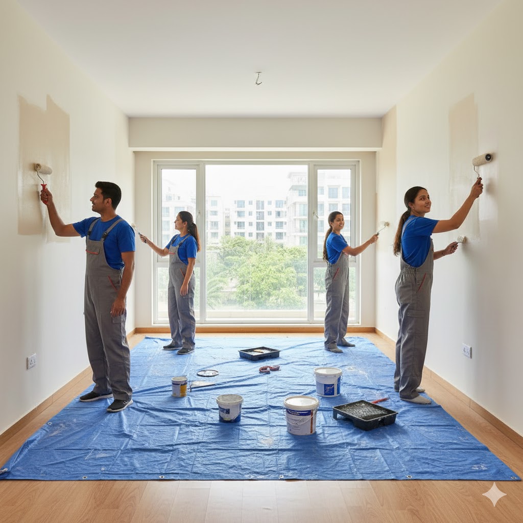 Case Study: 3BHK Apartment Repaint in Sushant Lok — Process, Cost & Colour Choices