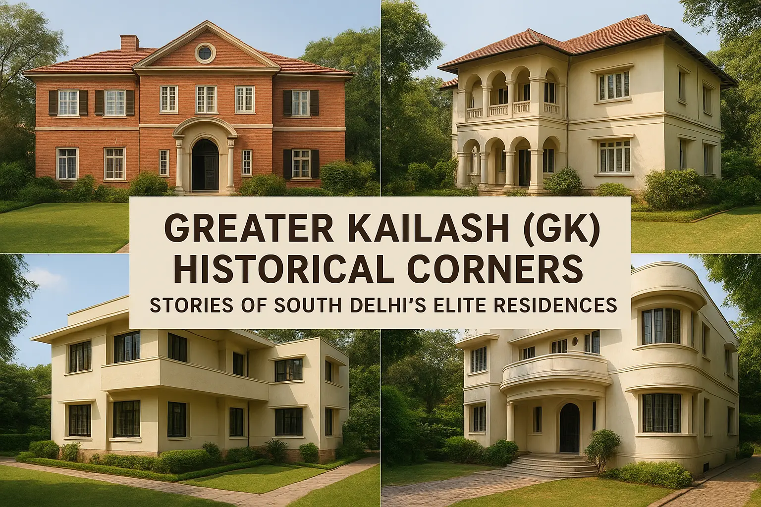 Greater Kailash-(Gk) Historical Corners: Stories of South Delhi’s Elite Residences