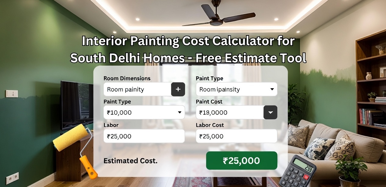 Interior Painting Cost Calculator for South Delhi Homes – Free Estimate Tool | Hamara Painter