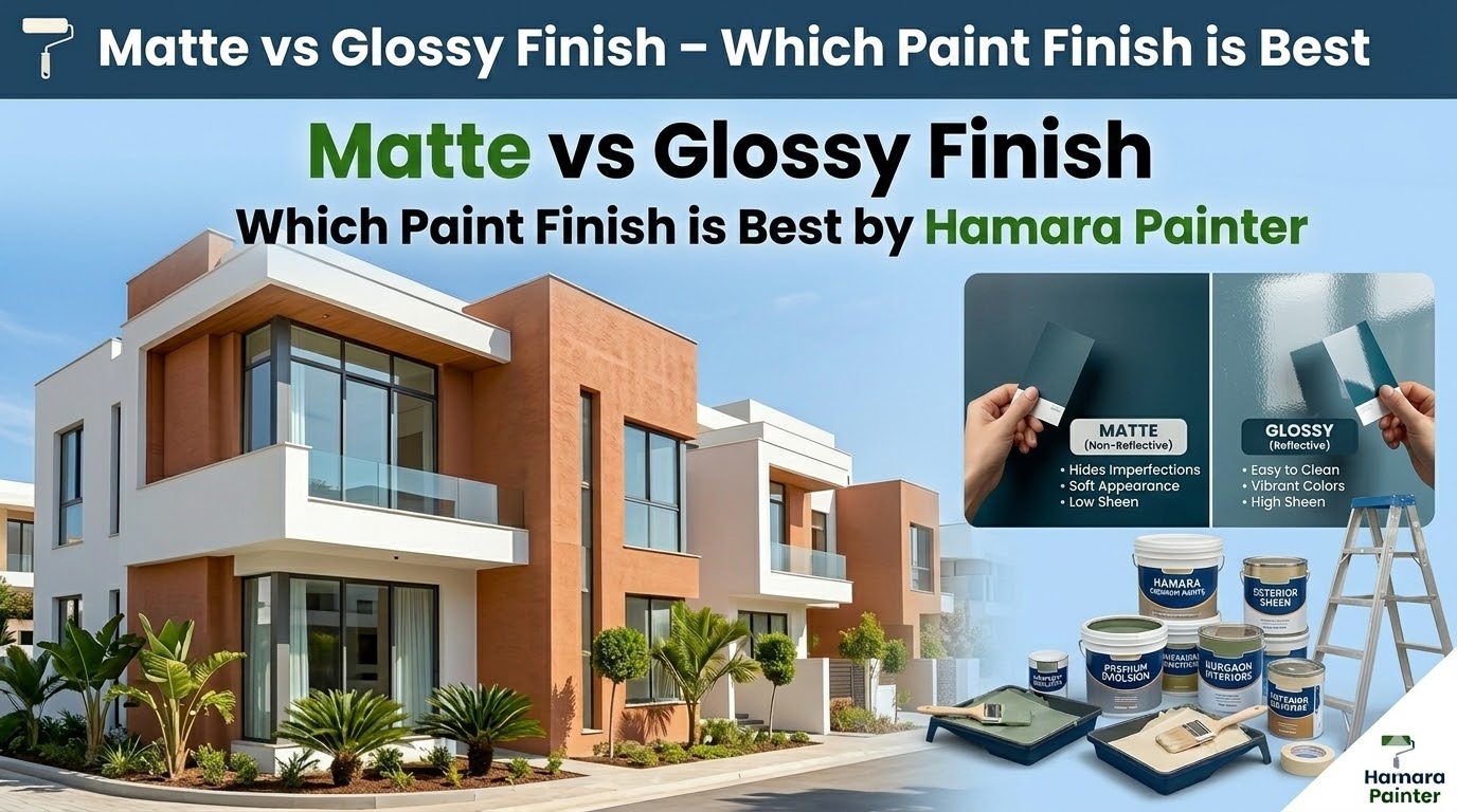 Matte vs Glossy Finish – Which Paint Finish is Best for Flats in Gurgaon