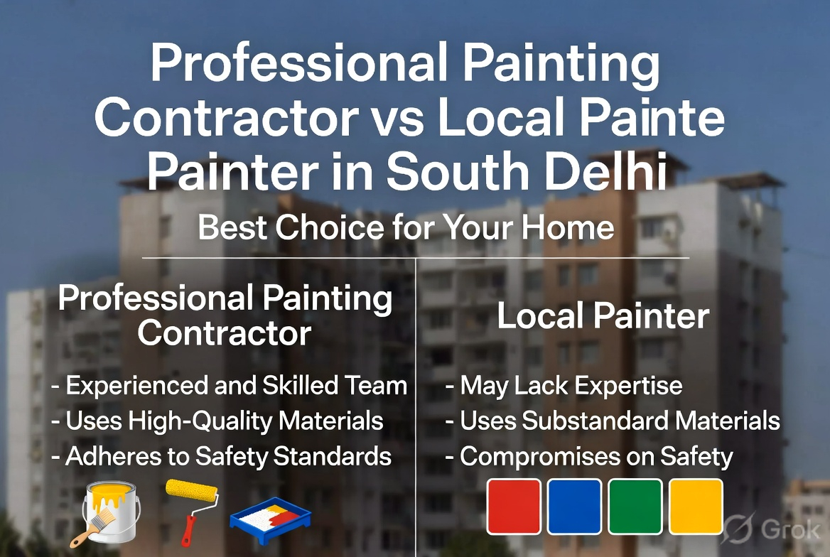 Professional Painting Contractor vs Local Painter in South Delhi | Best Choice for Your Home