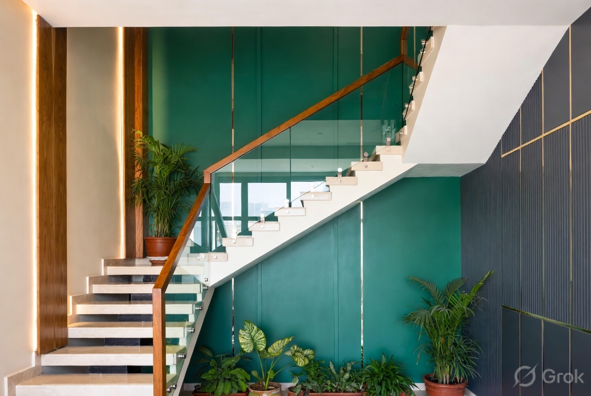Top Trendy Staircase Wall Colour Combinations for Modern Homes in New Friends Colony, Delhi